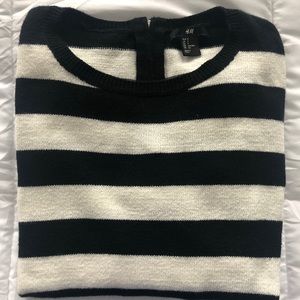 Black and white striped sweater